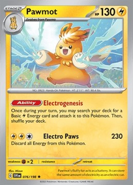 Pawmot REVERSE HOLO #76 - Pokemon Scarlet & Violet