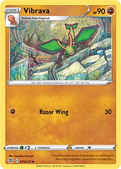 Vibrava REVERSE HOLO #75 - Pokemon Brilliant Stars
