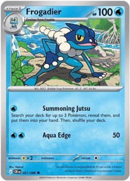 Frogadier REVERSE HOLO #21 - Pokemon Chaos Rising