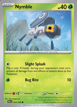 Nymble REVERSE HOLO #19 Pokemon - Paldea Evolved 