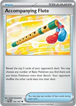 Accompanying Flute REVERSE HOLO #142 - Pokemon Twilight Masquerade