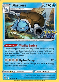 Blastoise REVERSE HOLO #17 - Pokemon Go