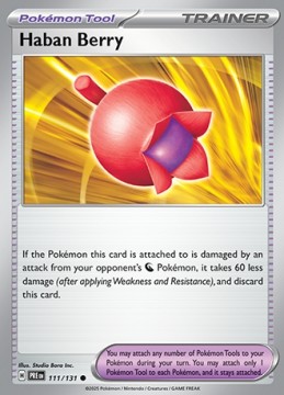 Haban Berry #111 - Pokemon Prismatic Evolutions