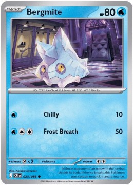 Bergmite REVERSE HOLO #23 - Pokemon Chaos Rising 