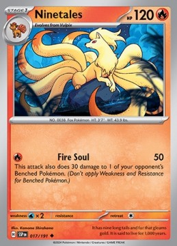 Ninetales REVERSE HOLO #17 - Pokemon Surging Sparks