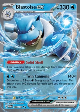 Blastoise EX #9 - Pokemon Scarlet & Violet 151