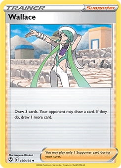 Wallace REVERSE HOLO #166 Pokemon Silver Tempest