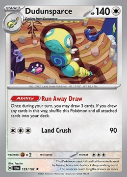 Dudunsparce HOLO #129 - Pokemon Temporal Forces