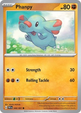 Phanpy REVERSE HOLO #48 - Pokemon Paldean Fates