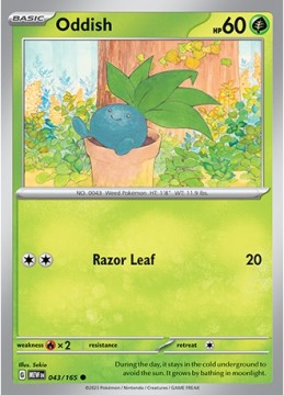 Oddish #43 - Pokemon Scarlet & Violet 151
