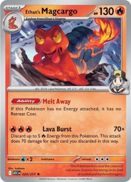 Ethan's Magcargo HOLO #24 - Pokemon Ascended Heroes 