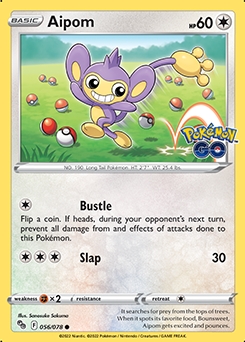 Aipom REVERSE HOLO #56 - Pokemon Go