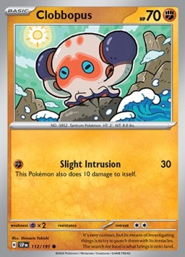Clobbopus REVERSE HOLO #112 - Pokemon Surging Sparks