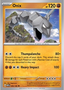 Onix #95 - Pokemon Scarlet & Violet 151