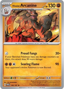 Hisuian Arcanine HOLO #100 - Pokemon Twilight Masquerade