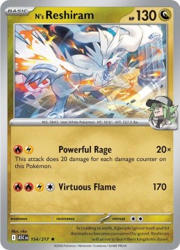 N's Reshiram HOLO #154 - Pokemon Ascended Heroes 