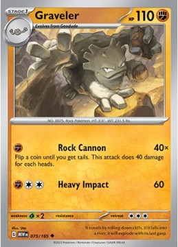 Graveler #75 - Pokemon Scarlet & Violet 151 