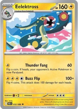 Eelektross REVERSE HOLO #32 - Pokemon Black Bolt