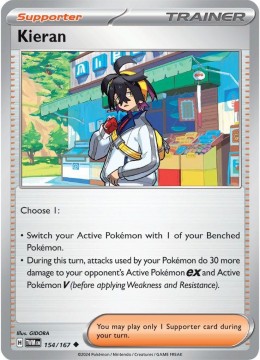 Kieran REVERSE HOLO #154 - Pokemon Twilight Masquerade