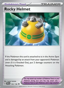 Rocky Helmet REVERSE HOLO #193 - Pokemon Scarlet & Violet
