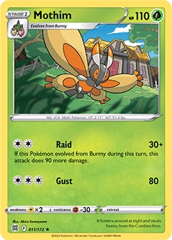 Mothim REVERSE HOLO #11 - Pokemon Brilliant Stars 