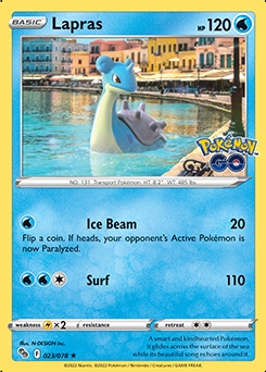 Lapras REVERSE HOLO #23 - Pokemon Go