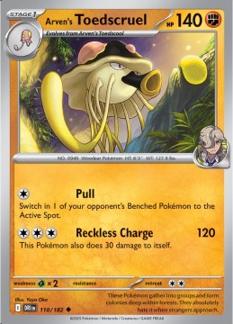 Arven's Toedscruel #110 - Pokemon Destined Rivals