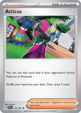 Atticus REVERSE HOLO #77 - Pokemon Paldean Fates