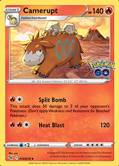Camerupt REVERSE HOLO #14 - Pokemon Go 
