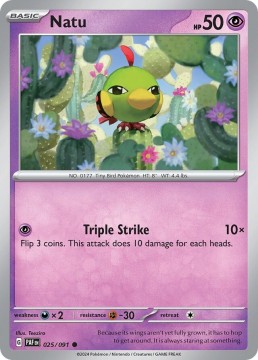 Natu #25 - Pokemon Paldean Fates