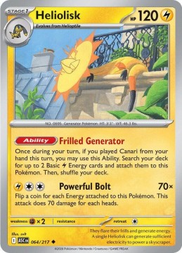 Heliolisk ENERGY PATTERN #64 - Pokemon Ascended Heroes