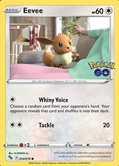 Eevee REVERSE HOLO #54 - Pokemon Go