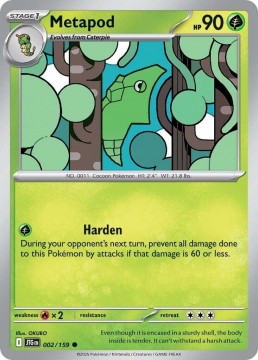 Metapod REVERSE HOLO #2 - Pokemon Journey Together