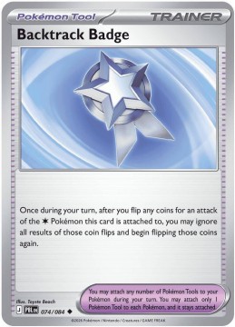 Backtrack Badge REVERSE HOLO #74 - Pokemon Pitch Black