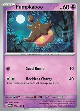 Pumpkaboo REVERSE HOLO #77 - Pokemon Paradox Rift