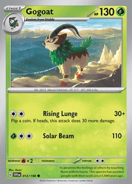 Gogoat REVERSE HOLO #12 - Pokemon Scarlet & Violet