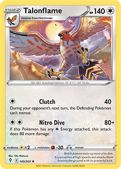 Talonflame #140 - Pokemon Evolving Skies 