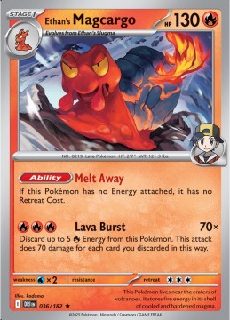 Ethan's Magcargo REVERSE HOLO #36 - Pokemon Destined Rivals