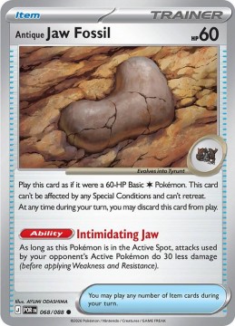 Antique Jaw Fossil REVERSE HOLO #68 - Pokemon Perfect Order 