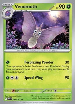 Venomoth #49 - Pokemon Scarlet & Violet 151 