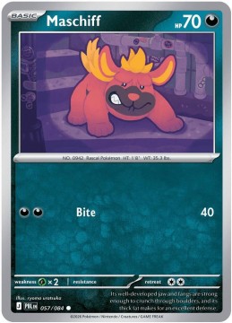 Maschiff REVERSE HOLO #57 - Pokemon Pitch Black