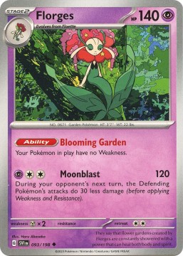 Florges REVERSE HOLO #93 - Pokemon Scarlet & Violet