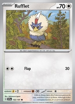 Rufflet REVERSE HOLO #152 - Pokemon Surging Sparks