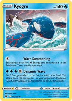 Kyogre REVERSE HOLO #36 - Pokemon Crown Zenith 