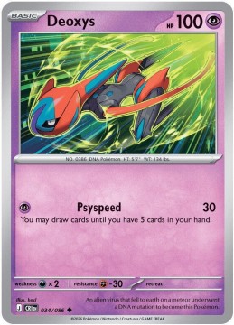 Deoxys REVERSE HOLO #34 - Pokemon Chaos Rising