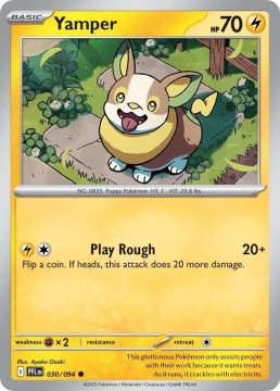 Yamper REVERSE HOLO #30 - Pokemon Phantasmal Flames