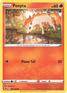 Ponyta REVERSE HOLO #21 - Pokemon Astral Radiance