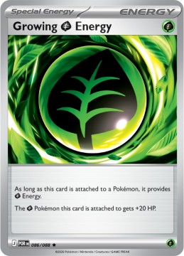 Growing Grass Energy REVERSE HOLO #86 - Pokemon Perfect Order
