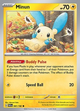 Minun REVERSE HOLO #61 - Pokemon Paradox Rift