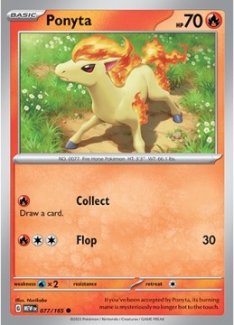 Ponyta REVERSE HOLO #77 - Pokemon Scarlet & Violet 151